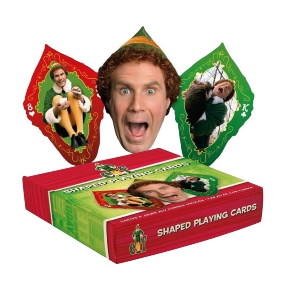 Aquarius Elf Movie Shaped Playing Cards Will Ferrell Christmas Holiday Deck NEW